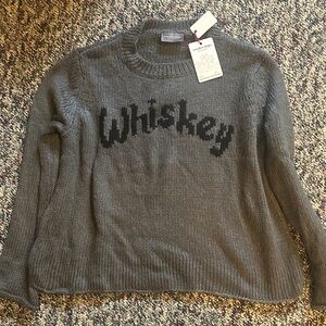 Wooden Ships Gray Whiskey Sweater Size S/M